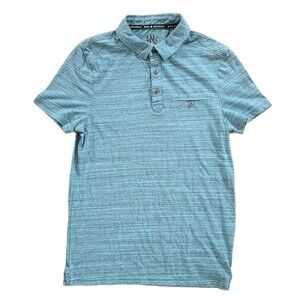 ROCK & REPUBLIC 'Blue Moon' Core Slubbed Polo Shirt Turquoise Men's Size Small S